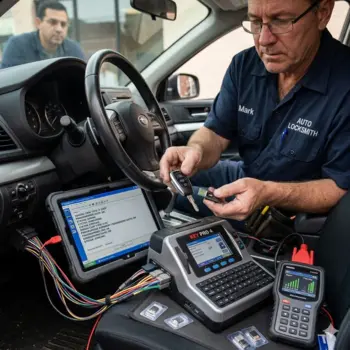 Locksmith working on Transponder and chip key programming in Graduate Hospital Philadelphia 19146