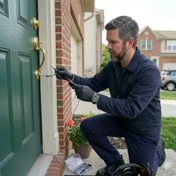 Locksmith servicing home lock in Mount Airy Northwest Philadelphia 19150